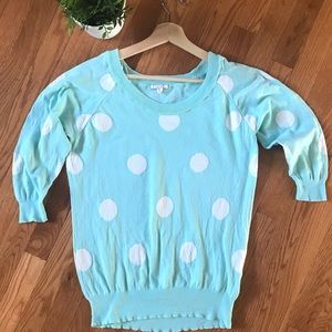 🌀Pleione Mint Green Polka Dot Sweater